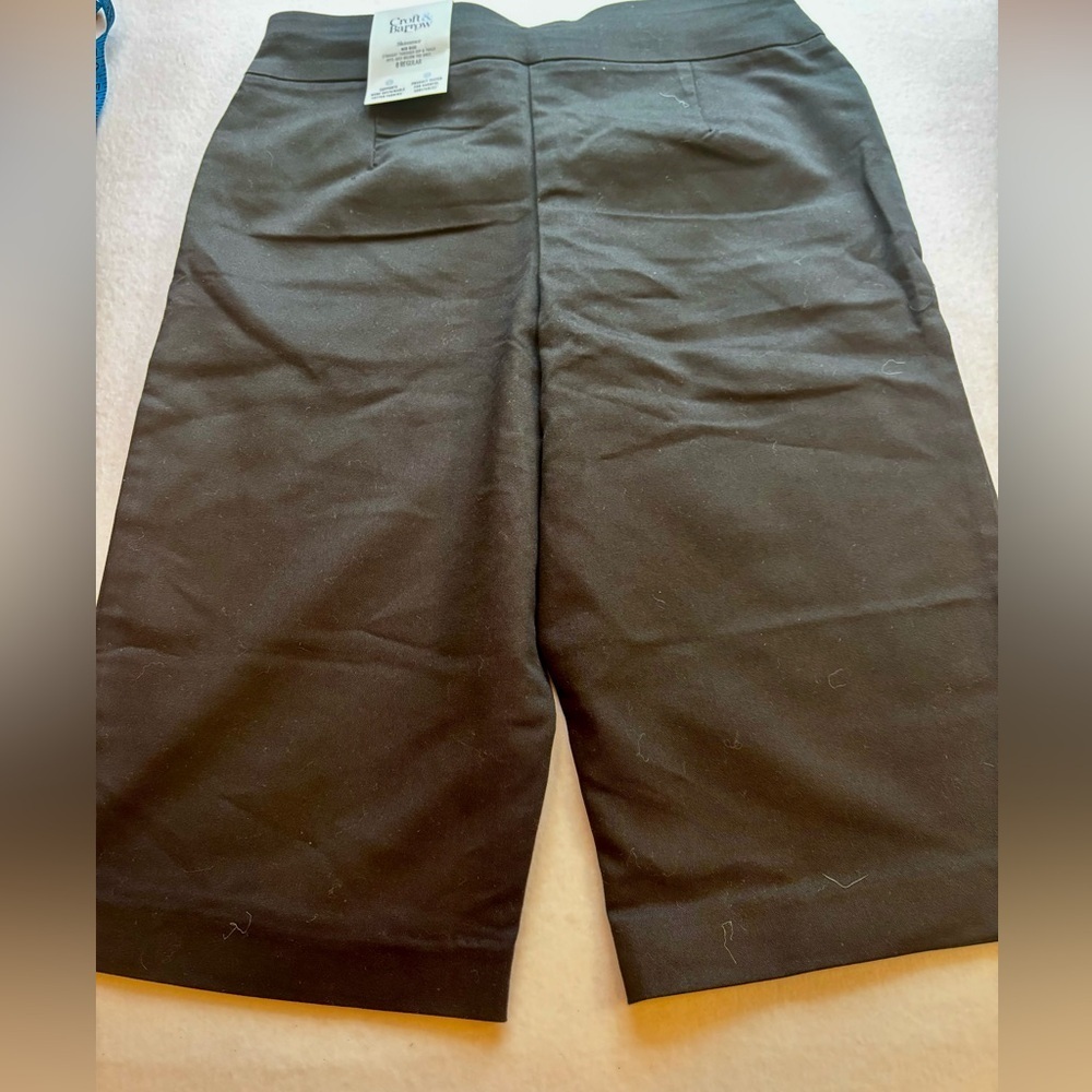 Croft & Barrow Effortless Stretch Skimmer Shorts 8 Black NWT